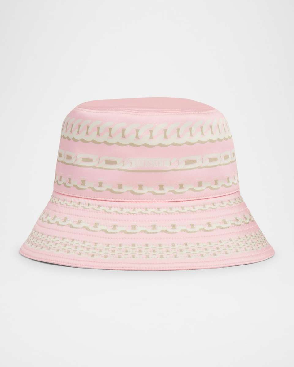 Chain-Trim Twill Bucket Hat